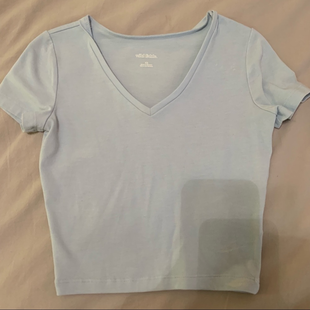 Wild fable baby blue crop top